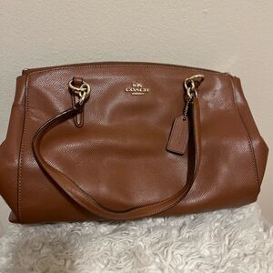 Coach Tan Leather Shoulder Bag